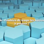 Réponse rapide : Combien de temps les huîtres mettent-elles à pousser ?